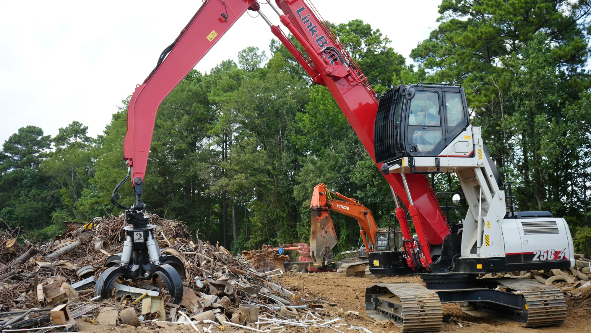 Mims Recycling heavy equipment handling recovered scrap metal