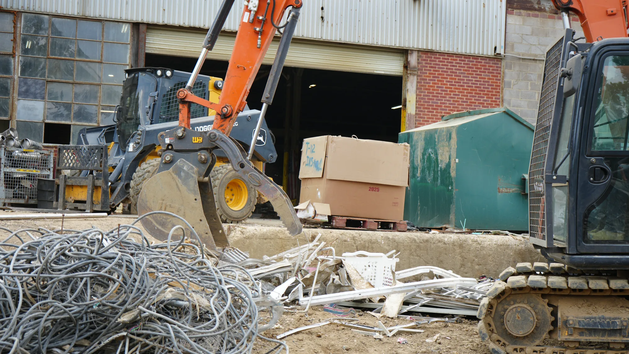 Wire and nonferrous scrap at the Mims Recycling yard